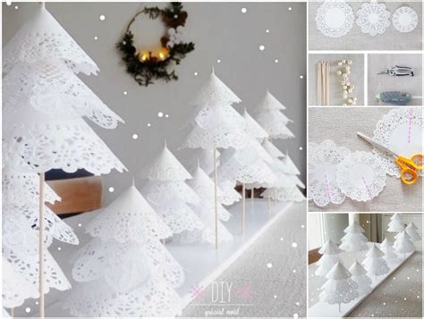 How To Diy Paper Doily Christmas Tree Frozen Christmas Christmas Hacks