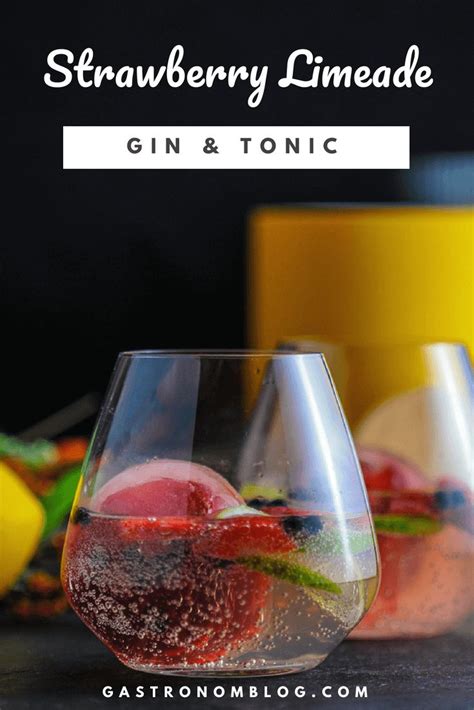 Sometimes using lemonade as a mixer is frowned upon in the gin world as not being an appropriate pairing but we believe unusual gin mixers, such as gin and lemonade, have a use in the right time and place. Strawberry Limeade Gin and Tonic - gin, tonic water, lime ...