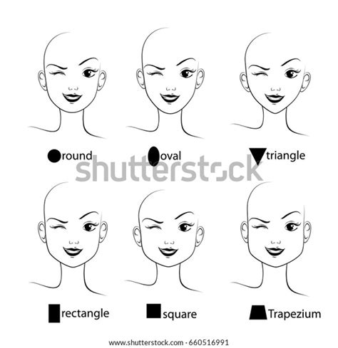 Set Different Face Shapes Collection Woman Stock Vector Royalty Free 660516991 Shutterstock