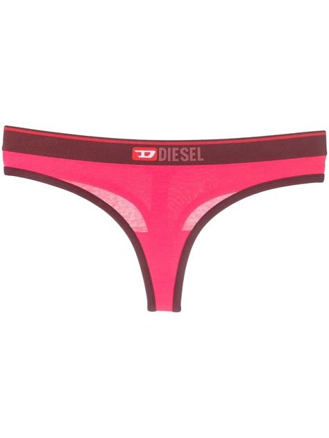 Diesel Pink Ufst Starsy Colour Block Thong For Women A041270efav At