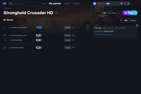 Stronghold Crusader Hd Cheats And Trainers For Pc Wemod