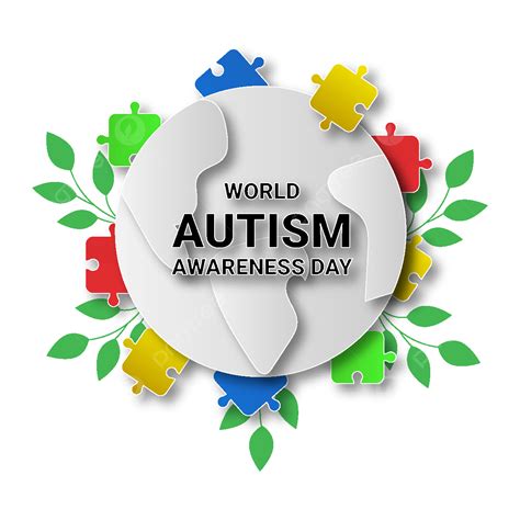 Ilustración De Papel Del Día Mundial Del Autismo Png Planeta Redondo
