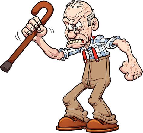 Grumpy Old Man Clip Art Vector Images And Illustrations Istock