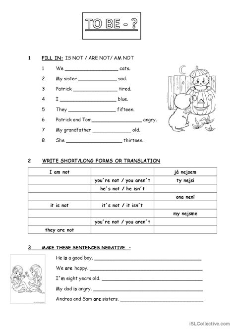 Verb To Be Negative Forms Questio English ESL Worksheets Pdf Doc