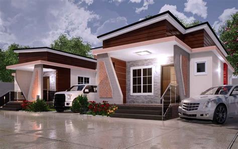 And Bedroom Semi Detached Nigerian House Plan
