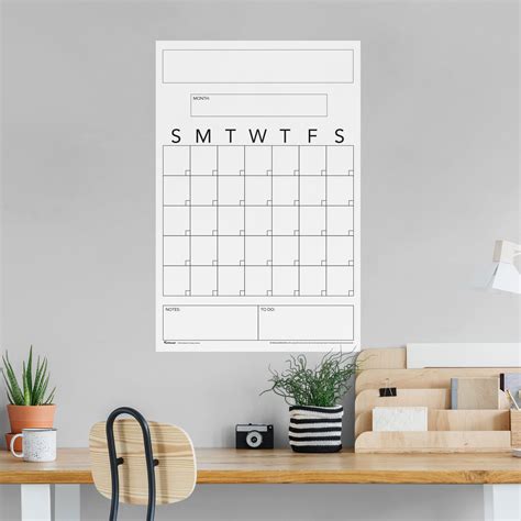 One Month Minimalist Calendar Dry Erase Decal Fathead Official Site