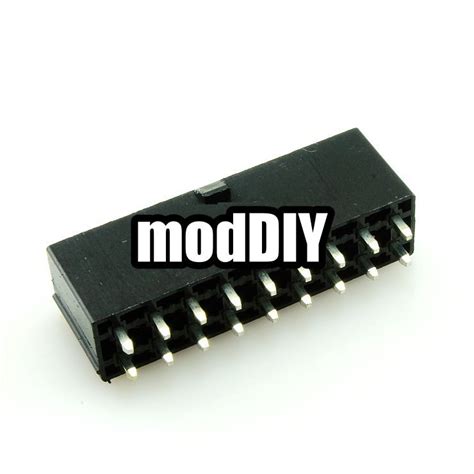 18 Pin Psu Modular Male Header Connector Straight Black Moddiy