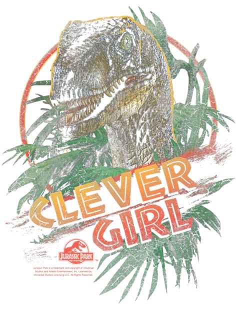 Jurassic Park Clever Girl Womens T Shirt By Brand A Pixels