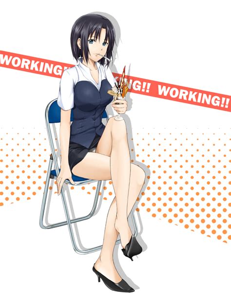 Jun Inosense Shirafuji Kyouko Working Highres 1girl Bare Legs
