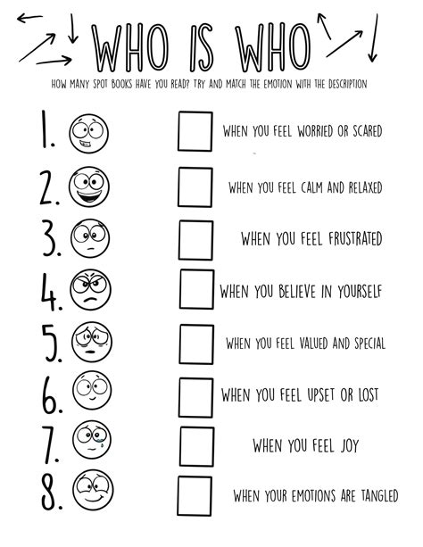 Spot Emotions Who Is Who Download Activity Printable Diane Alber