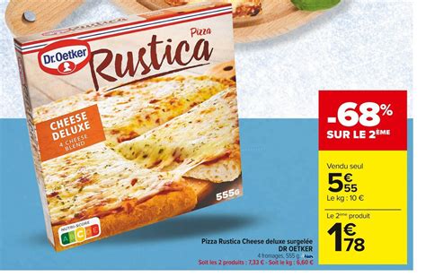 Promo Dr Oetker Pizza Rustica Cheese Deluxe Surgelée Chez Carrefour Market