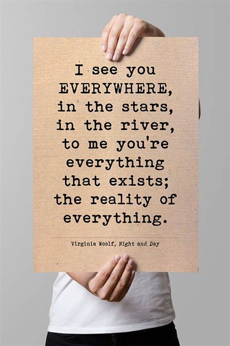 Virginia Woolf Quote I See You Everywhere Printable Art