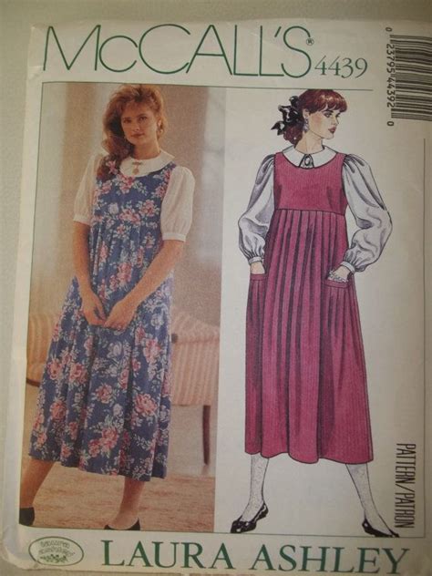 Vintage Laura Ashley Pattern Mccalls 4439 Uncut Size 8 Jumper And Blouse