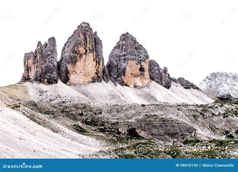 The Three Peaks Of Lavaredo Italian Tre Cime Di Lavaredo In Stock