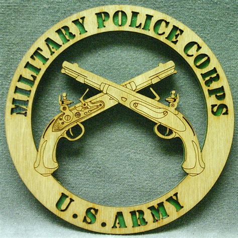 Military Police Crossed Pistols Cutout Wall Plaque Etsy