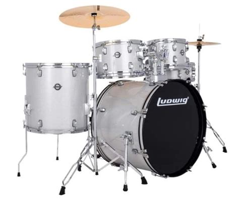 Ludwig Lc19515 Accent Drive 5 Piece Drum Kit 22 Bass Drum With Throne