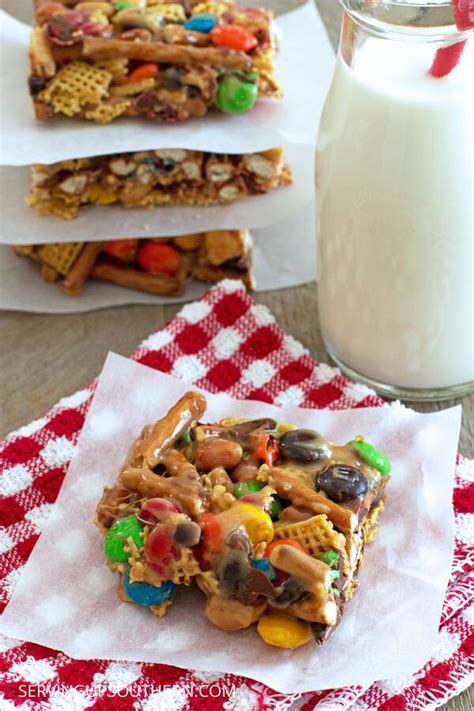 Snack Mix Squares Serving Up Southern