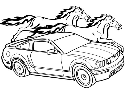 Ford Mustang Coloring Pages Coloring Cool