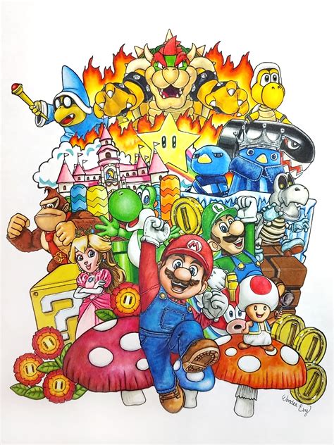 Super Mario Bros Film Super Mario Art Doodle Art Drawing Cool Art