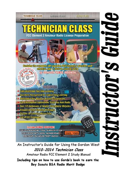 2010 2014 technician class an instructor s guide for using the gordon west pdf amateur