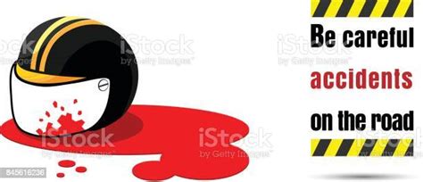 Safety First Be Careful Accident On The Road Vector Illustration Stock