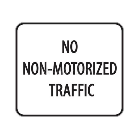 No Non Motorized Traffic Sign Vector Illustration Decorative Design