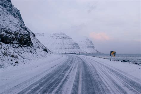 Route 61 Isafjordur Westfjords Iceland Þjóðvegur 61 Curving Into