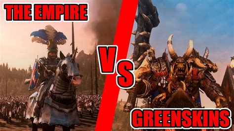 The Empire Vs Greenskins Epic Battle In K Total War Warhammer Youtube