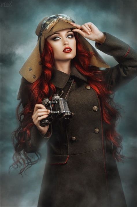 Aviator By Flexdreams Female Steampunk Pilot Soldier Not Our Art