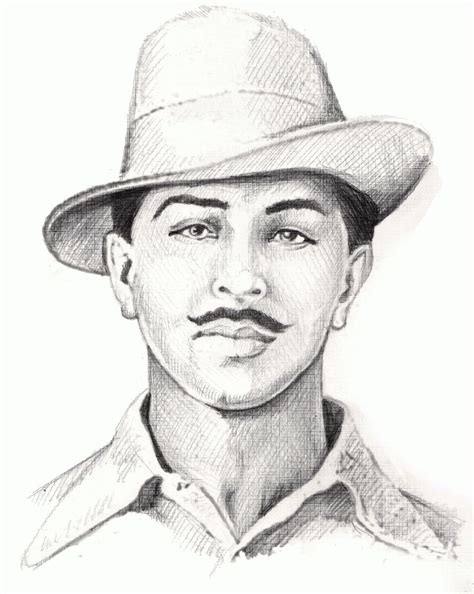 11 Creative Bhagat Singh Pencil Sketch Drawing For Learning Sketch