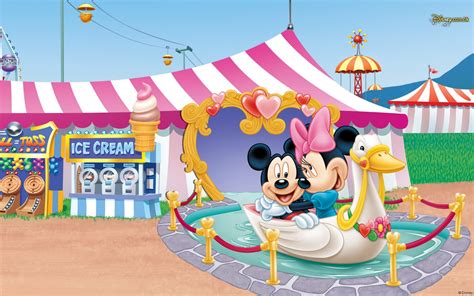 Romantic 2k Mickey Love Hd Boat Minnie Walk Mouse Hd Wallpaper