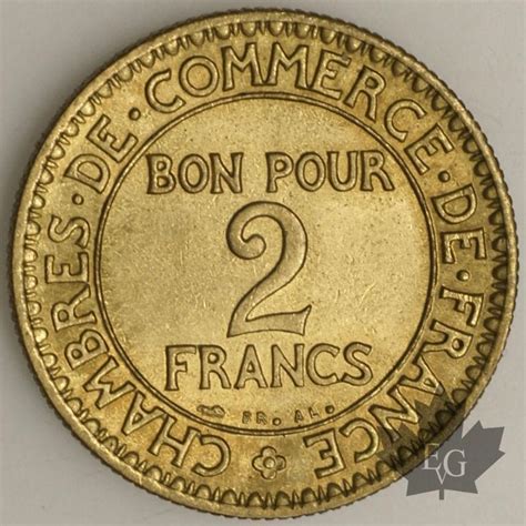 Monnaies France 1923 2 Francs Sup Chambre De Commerce Fdc