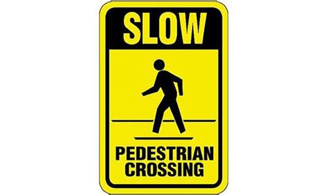 Slow Pedestrian Crossing Sign Sp262 Barco Products