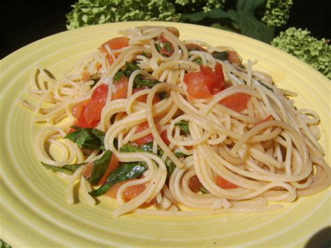 A pasta dish like this one. Angel Hair Pasta With Simple Garlic And Basil Recipe ...