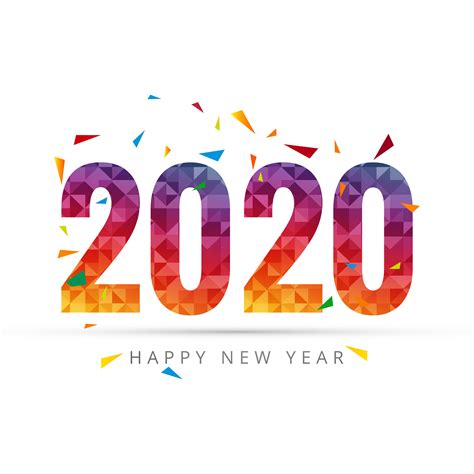 Happy New Year Card 2020 Vector Art Icons And Graphics For Free Download