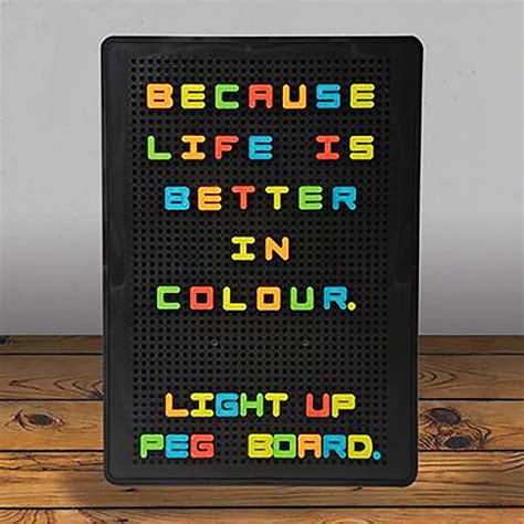 Light Up Peg Board With Letters