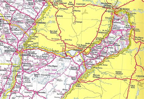 Mapa Rutas Argentinas Corrientes Y Misiones Argentina Road Map All In