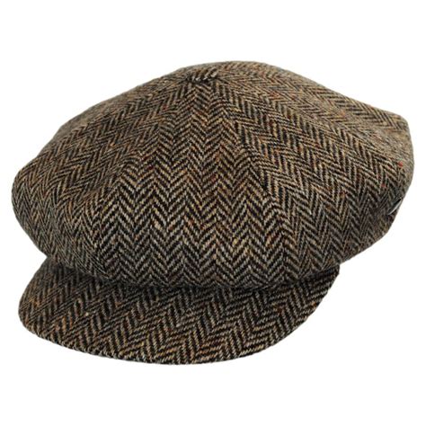 City Sport Caps Herringbone Donegal Tweed Wool Baker Boy Cap Newsboy Caps