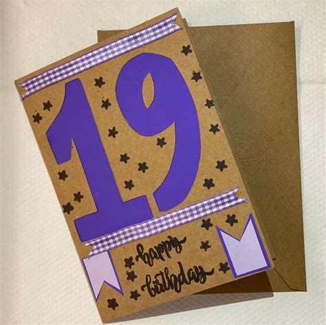 Personalised Handmade Birthday Card 19th Birthday Choose Any Etsy