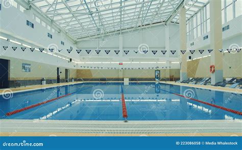 View Inside Of A Swimming Pool At The Sports Complex Video Beautiful
