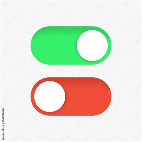 Vetor De On Off Toggle Switch Buttons Switch Toggle Slider Icon With