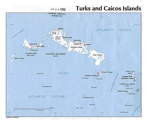 Large Political Map Of Turks And Caicos Islands With Roads Major