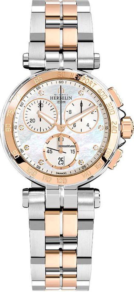 buy herbelin newport chronograph women s watch 35688 btr89 time watch specialists