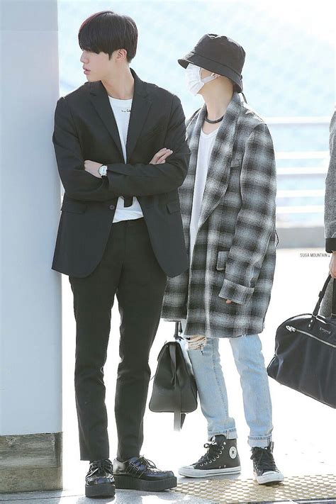 Suga And Jin Airport Fashion Amas Nov 14 2017