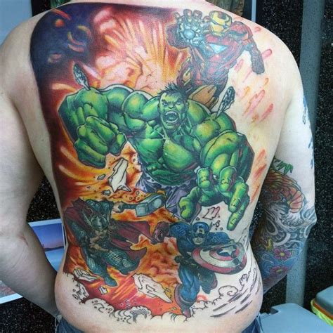 Incredible Hulk Tattoos For Men Gallant Green Design Ideas Hulk Tattoo
