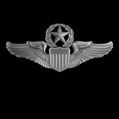 Usaaf Command Pilot Wings Badge 3d Model Cgtrader