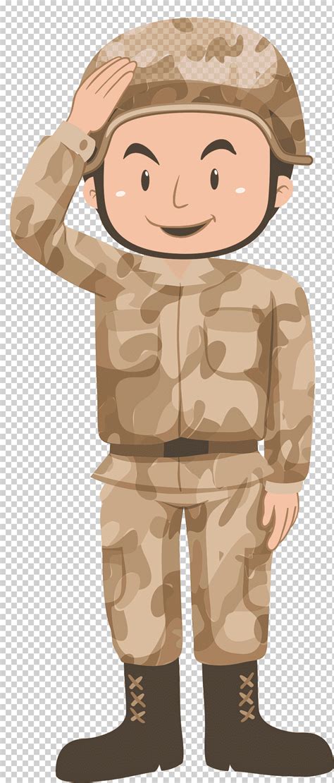 Ilustración De Soldado Soldado De Dibujos Animados Amarillo Personaje
