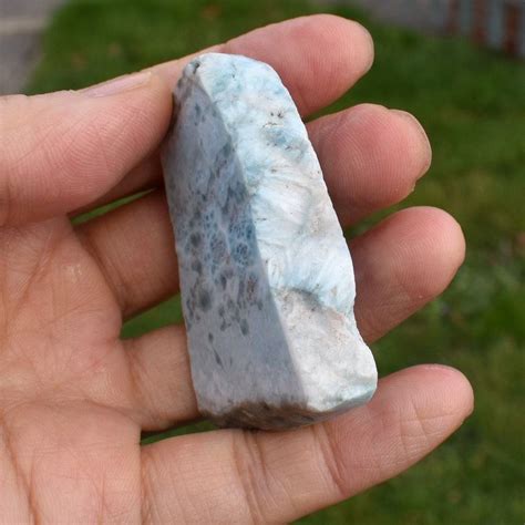 Larimar Dolphin Stone Freeform Raw Slab Slice Grams Calder