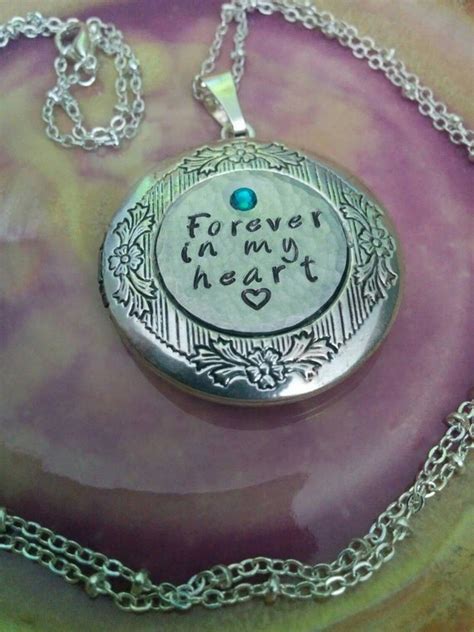 Forever In My Heart Hand Stamped Locket With By Amilkeartstudio