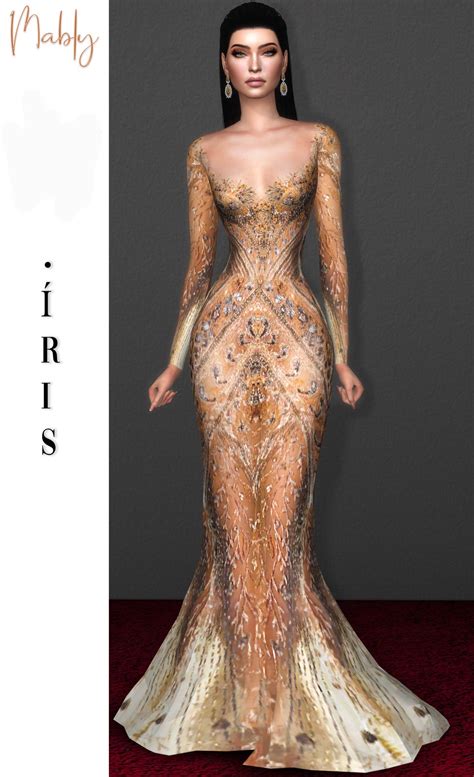 Íris Gown Sims 4 Dresses Gowns Sims 4 Clothing